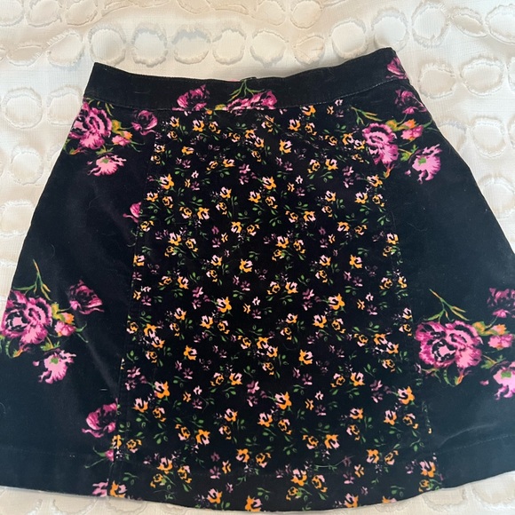 Free People - floral button up suede skirt size XS - Picture 2 of 3